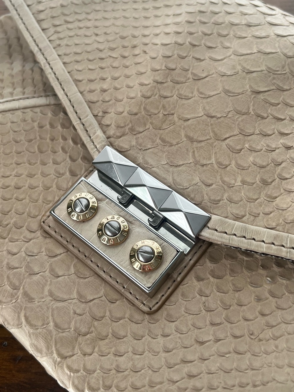 Henri Bendel Exotic Rivington Envelope Clutch Evening Bag - Genuine Watersnake - Picture 3 of 10